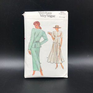 Vintage Sewing PATTERN Very Easy Very Vogue 9931, Misses Petite 1987 Top Skirt
